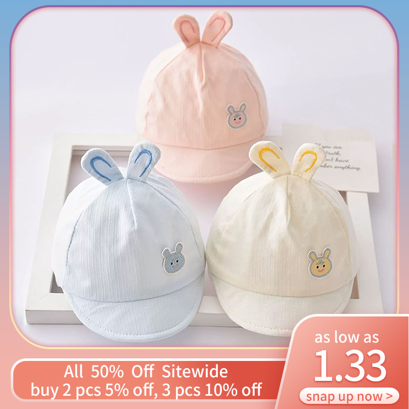 Visor Sun Hat - 0-6Month Newborn Peaked Hat Thin Cotton