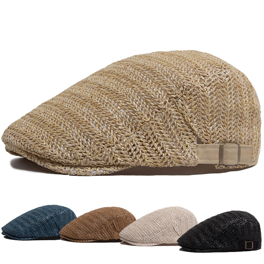 Newsboy Cap Ivy - Straw Style Flat Cap Men Women