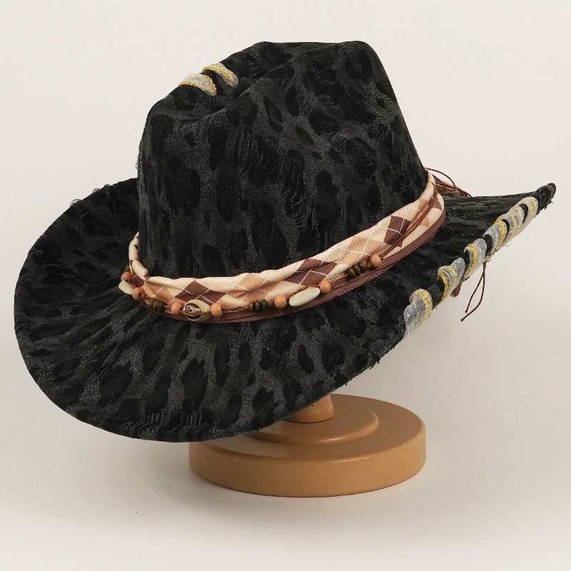 Leopard Print Western Cowboy H - огляд і ціна Cowboy Hat Straw