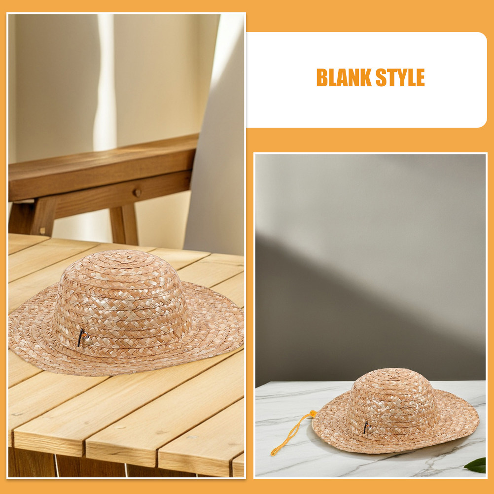2Pcs Kids Straw Hat Natural Co - огляд і ціна Sun Hat Wide Brim