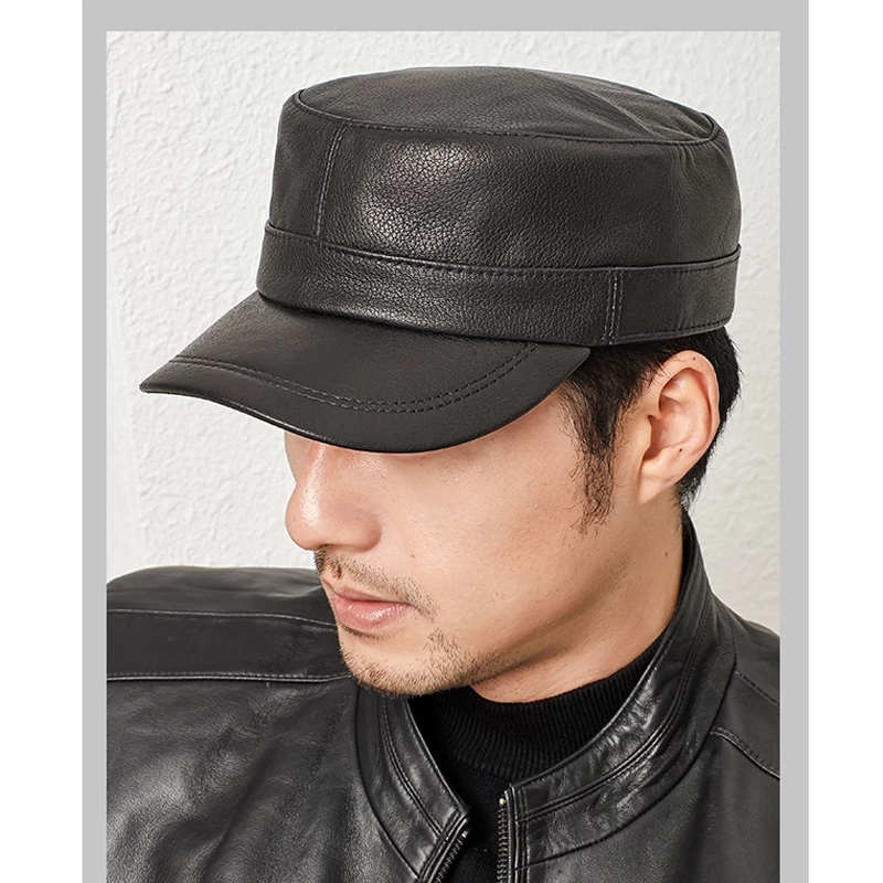 New 2026 Men Genuine Leather B - огляд і ціна Baseball Cap Structured