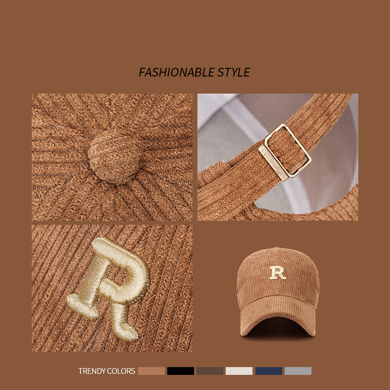 Corduroy Baseball Cap with 3D  - огляд і ціна Baseball Cap Structured