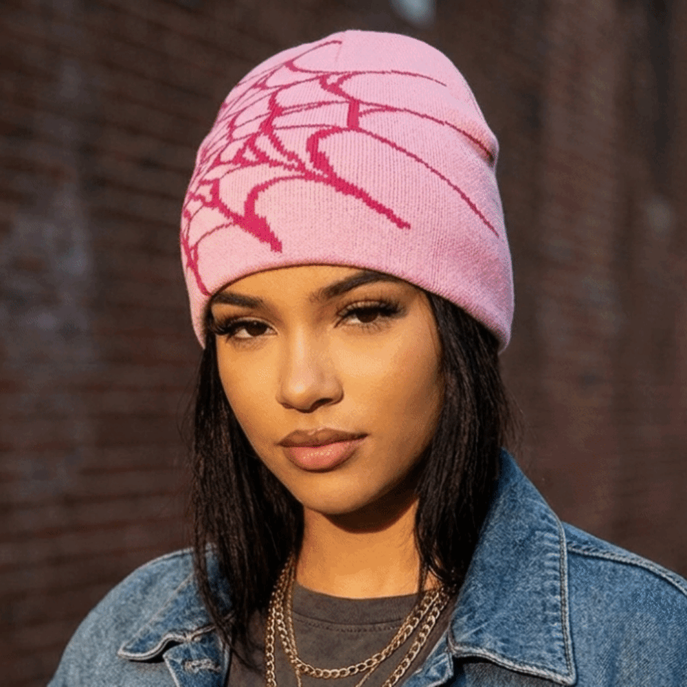 Hip-hop Soft Spider Web Patter - огляд і ціна Beanie Cuffed Knit